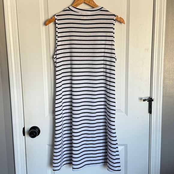 Simply Southern Black & White Striped Tank Dress Size M - Picture 3 of 8